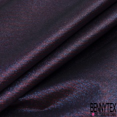 Coupon 3m jacquard triple organza de soie fantaisie marine