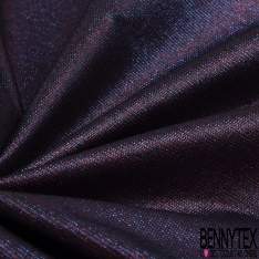 Coupon 3m jacquard triple organza de soie fantaisie marine