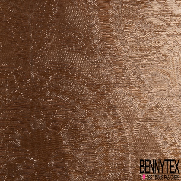 Coupon 2m50 Crêpe de soie viscose fluide de luxe blanc cassé lurex or