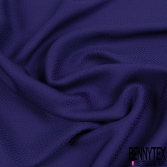 Jacquard viscose rendu tissé ton bleu couronne