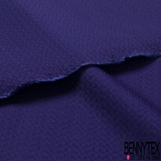 Jacquard viscose rendu tissé ton bleu couronne