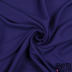 Jacquard viscose rendu tissé ton bleu couronne