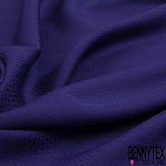 Jacquard viscose rendu tissé ton bleu couronne