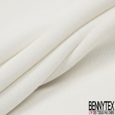 Coupon 3m double crêpe polyester élasthanne uni blanc cassé