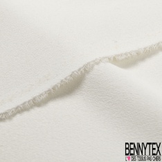 Coupon 3m double crêpe polyester élasthanne uni blanc cassé