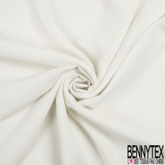 Coupon 3m double crêpe polyester élasthanne uni blanc cassé