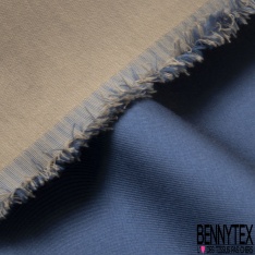 Gabardine de soie polyester recto satiné allure verso mat sable
