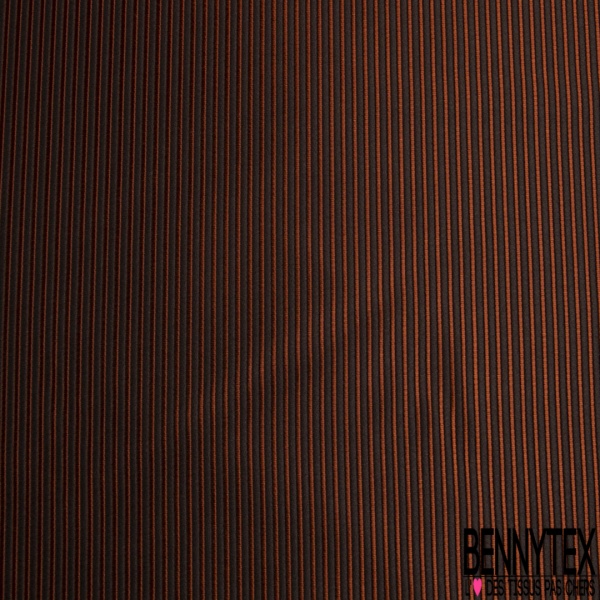 Jacquard sergé imprimé rayure horizontale bordeaux framboise mastique rouge or