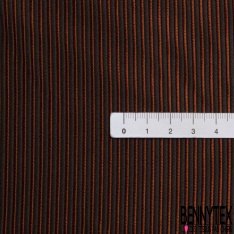 Jacquard sergé imprimé rayure horizontale bordeaux framboise mastique rouge or