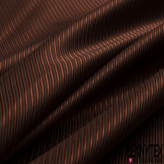 Jacquard sergé imprimé rayure horizontale bordeaux framboise mastique rouge or