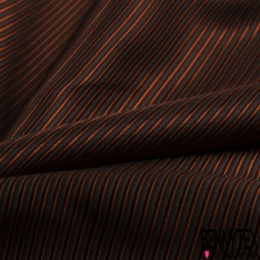 Jacquard sergé imprimé rayure horizontale bordeaux framboise mastique rouge or