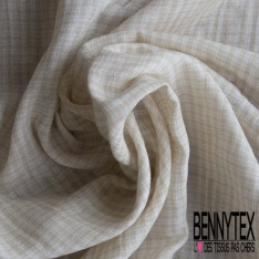 Simple gaze de coton grand carreau aubergine raisin de Montana