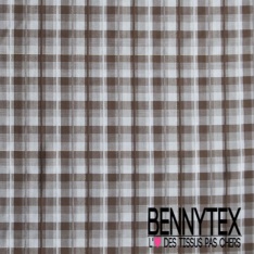 Coton tissé teint motif rayure verticale rose rouge ciel blanc optique marine