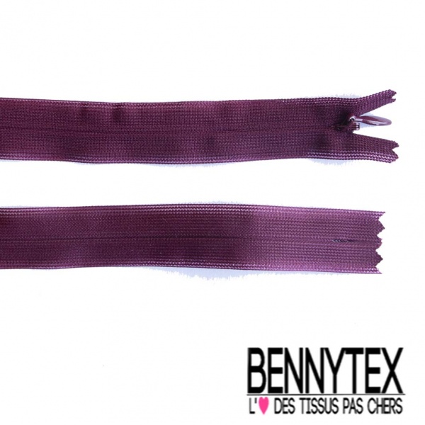 Lot de 2 zips invisibles 23 cm uni clémentine