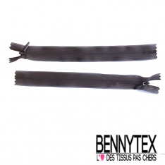 Lot de 2 zips invisibles 38 cm uni bordeaux