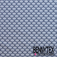 Coton esprit Liberty of London imprimé doucet marine balnc optique