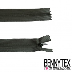 Lot de 2 zips invisibles 43 cm uni olive