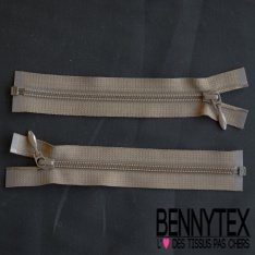 Lot de 2 zips séparables maille bagage 57cm beige