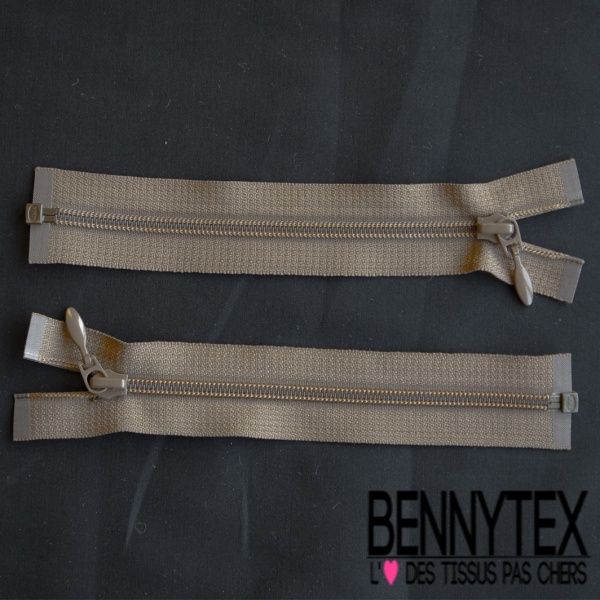 Lot de 2 zips séparables maille bagage 57cm beige