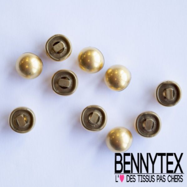10 boutons à queue acrylique demi boule nacré 22 mm