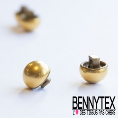 10 boutons à queue acrylique demi boule nacré 22 mm