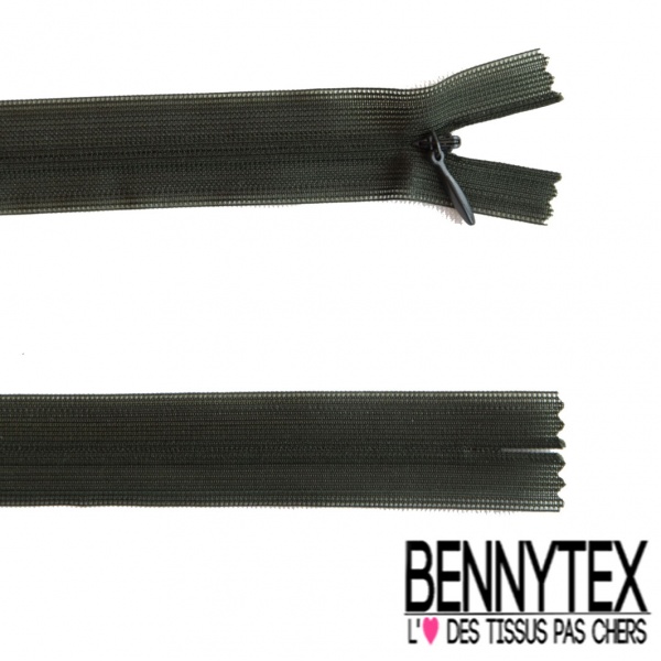 Lot de 2 zips invisibles 32 cm uni or moutarde