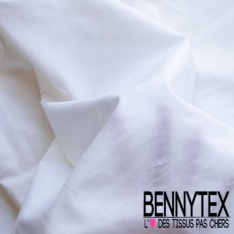 Voile de coton uni marine élasthanne