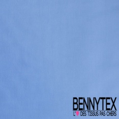 Voile de coton uni bleu de ballade