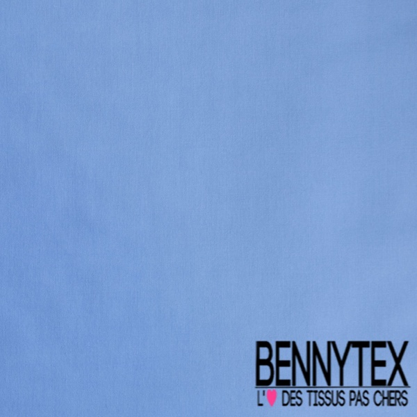 Voile de coton uni bleu de ballade