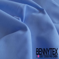 Voile de coton uni bleu de ballade