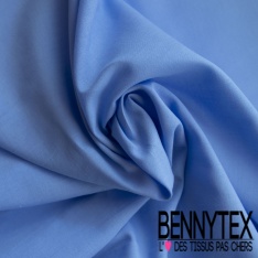 Voile de coton uni bleu de ballade