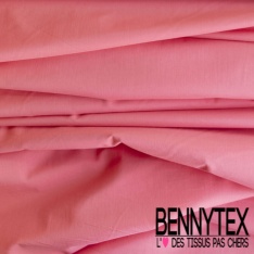 Coupon 3m voile de coton uni rose framboise