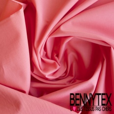 Coupon 3m voile de coton uni rose framboise