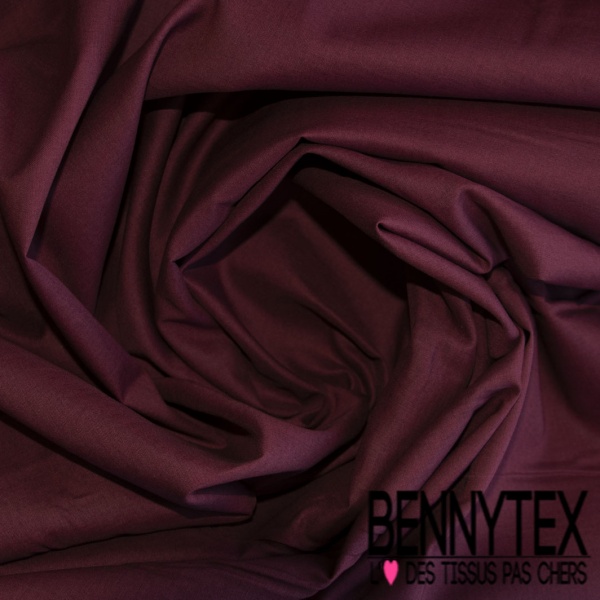 Coupon 3m voile de coton uni bordeaux