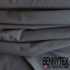 Coupon 3m voile de coton uni bleu canard