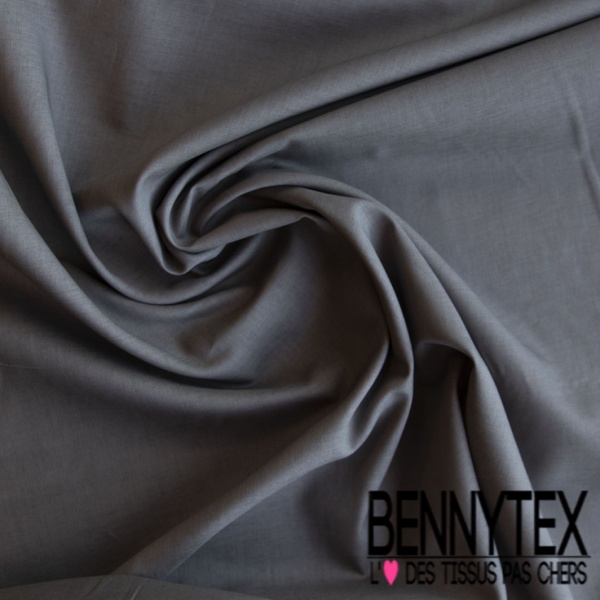 Coupon 3m voile de coton uni bleu canard