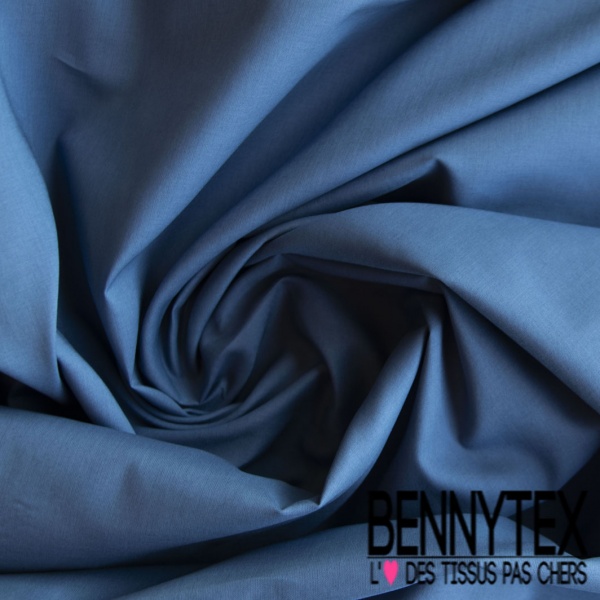 Coupon 3m voile de coton uni gris acier