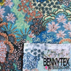 Toile lorraine impression forêt foisonnante multicolore