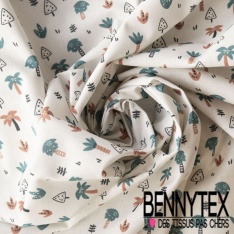 Toile lorraine impression petit ours marin pêcheur fond blanc optique