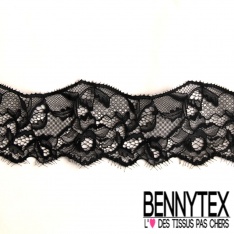 3m galon dentelle de Calais fixe festonné chocolat lurex or