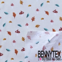 Toile lorraine impression petit ours marin pêcheur fond blanc optique