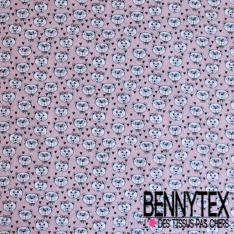 Toile lorraine impression petit champignon feuille d'automne fond vanille