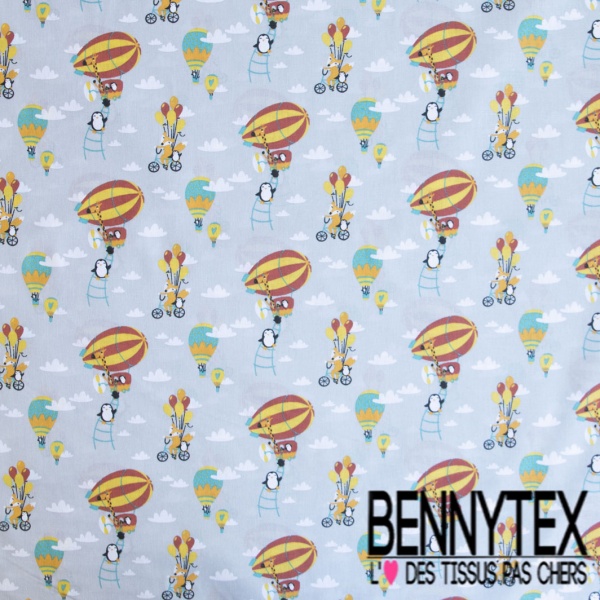 Toile lorraine impression petit poussin fond gris perle
