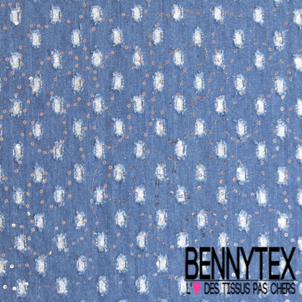 Jeans coton épais bleu moyen