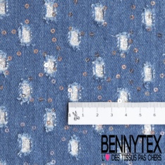 Jeans coton épais bleu moyen