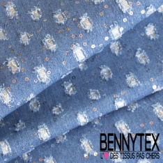 Jeans coton épais bleu moyen