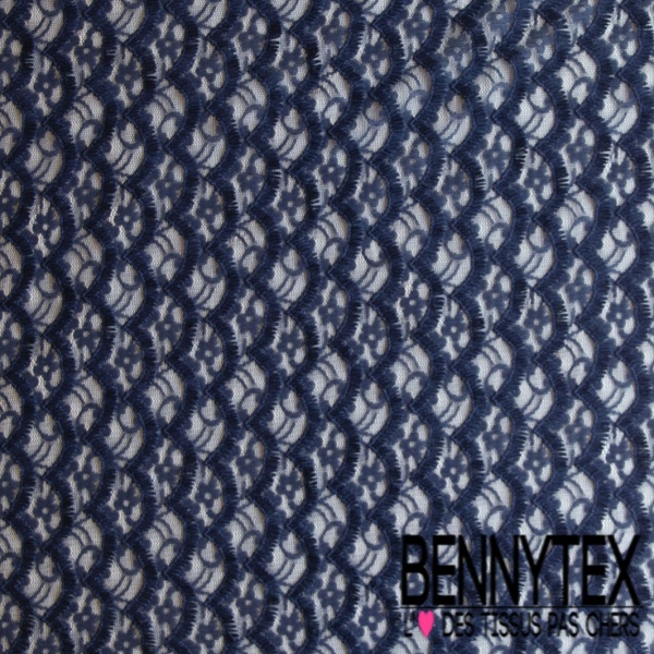 Dentelle polyamide fixe floral noir