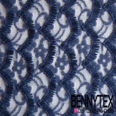 Dentelle polyamide fixe floral noir