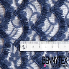 Dentelle polyamide fixe floral noir