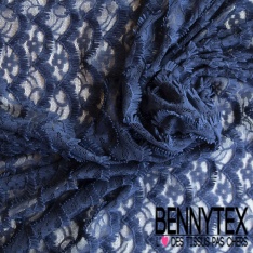 Dentelle polyamide fixe floral noir
